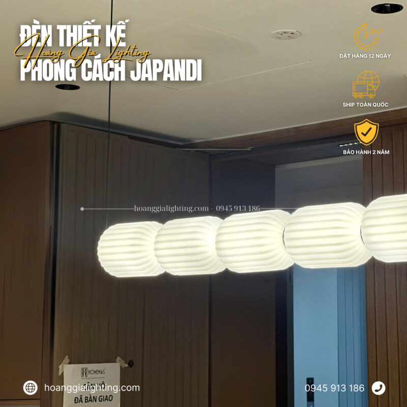 Đèn thả bàn ăn phong cách JAPANDI 