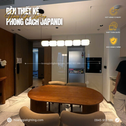 Đèn thả bàn ăn phong cách JAPANDI