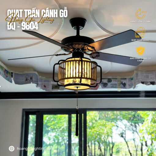 Quạt trần cánh gỗ ĐQ-9804