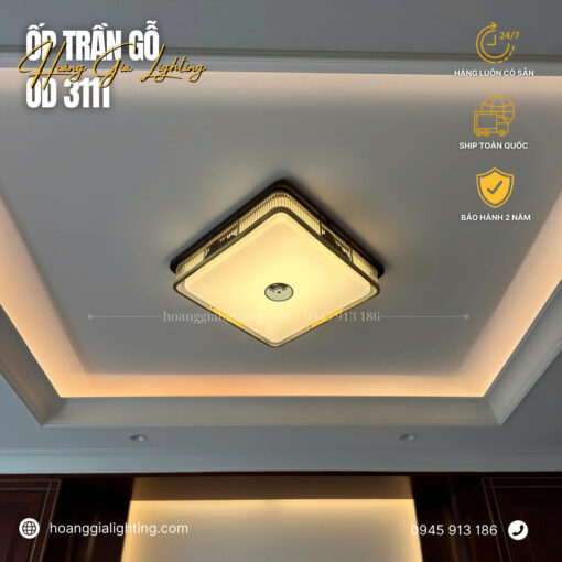 Đèn ốp trần gỗ OĐ 3111