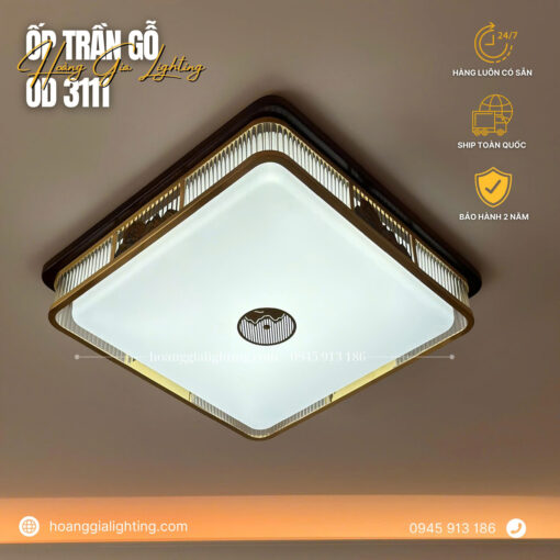 Đèn ốp trần gỗ OĐ 3111
