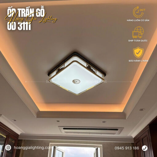 Đèn ốp trần gỗ OĐ 3111