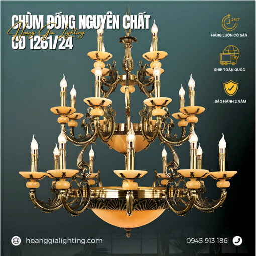 Đèn chùm đồng CĐ 1261/24