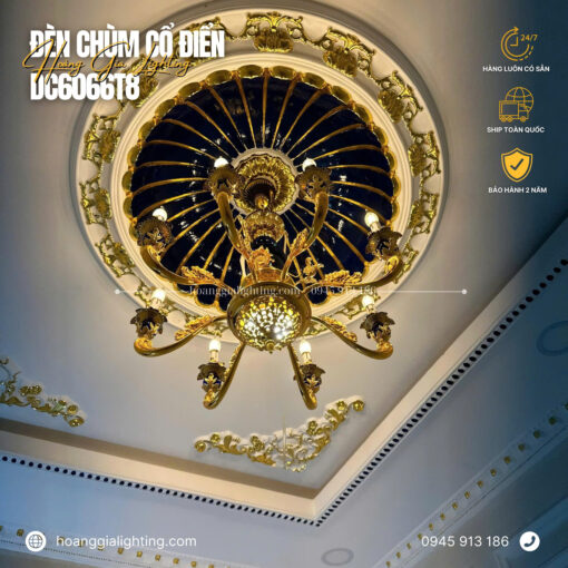 Đèn chùm đồng DC6066T8