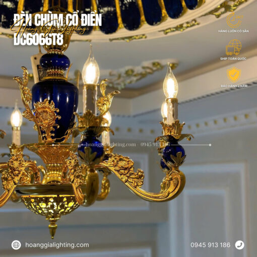 Đèn chùm đồng DC6066T8