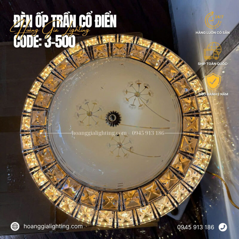 Đèn ốp trần cổ điển CODE: 3-500