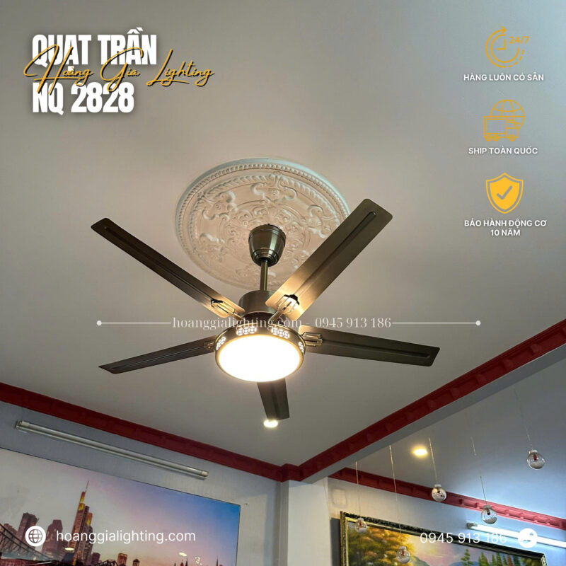 Quạt trần 5 cánh kim loại NQ-2828