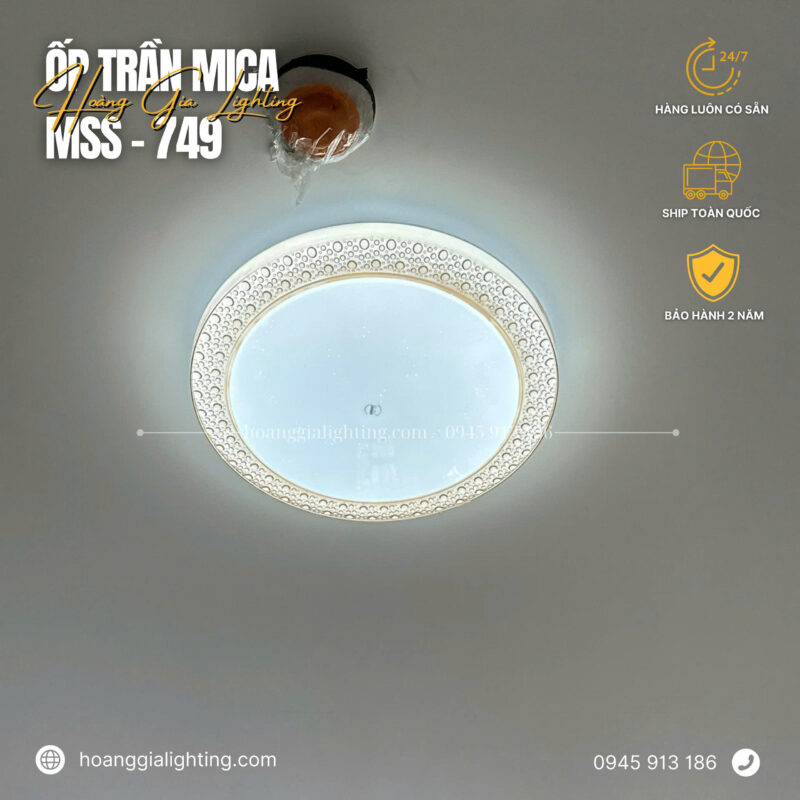 đèn trang trí nội thất của mọi nhà Đèn ốp trần mica MSS-749