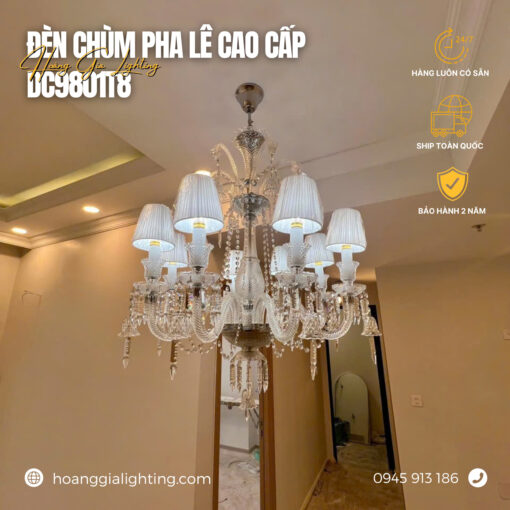 Đèn chùm pha lê nến DC9801T8
