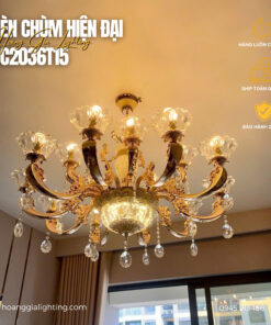 Đèn chùm nến pha lê DC2036T15