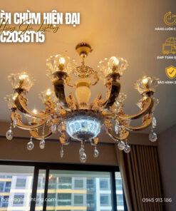 Đèn chùm nến pha lê DC2036T15