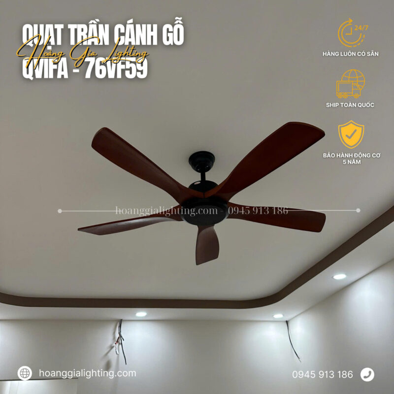 Quạt trần cánh gỗ QViFa-76VF59