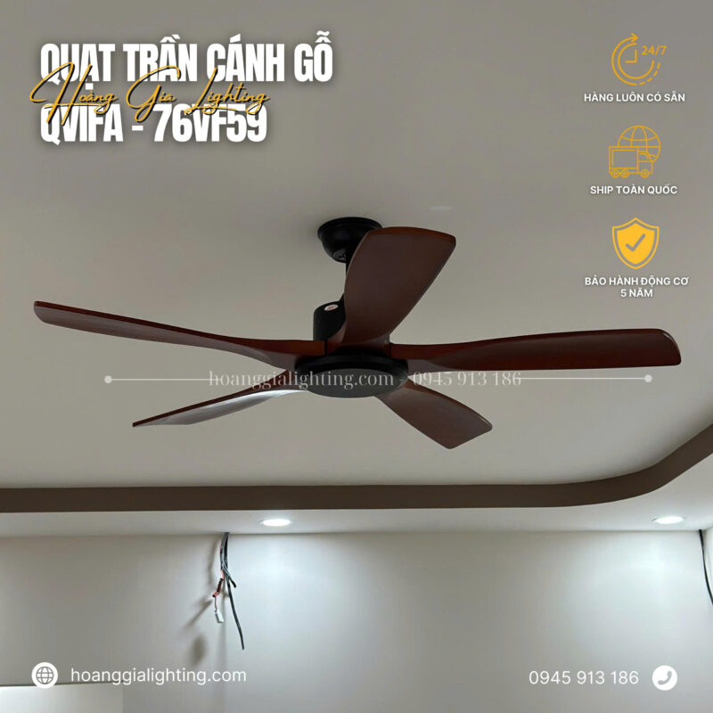Quạt trần cánh gỗ QViFa-76VF59