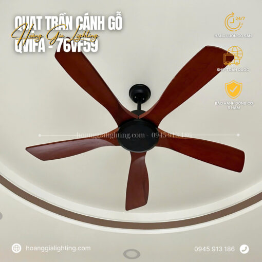 Quạt trần cánh gỗ QViFa-76VF59