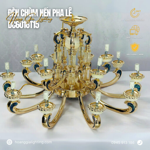 Đèn chùm nến pha lê DC6018T15