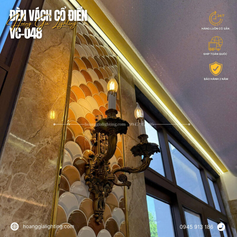 Đèn vách cổ điển VC-048