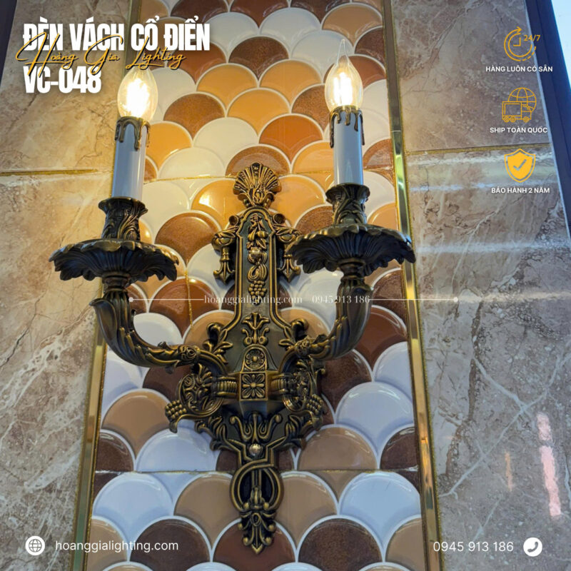 Đèn vách cổ điển VC-048