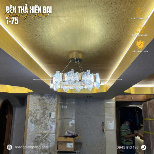 Đèn thả pha lê T-75