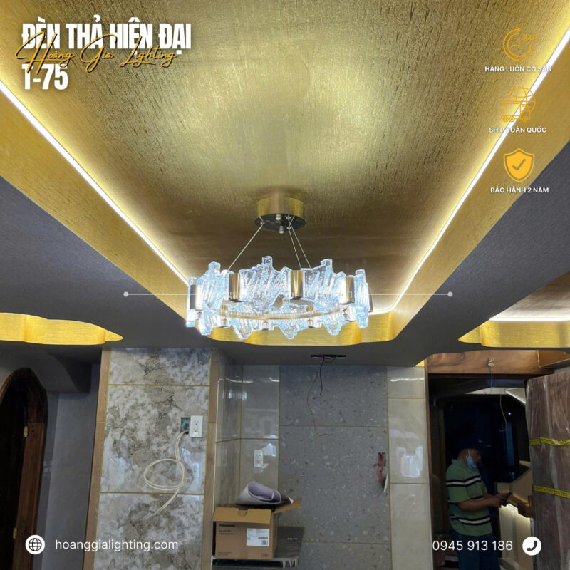 Đèn thả pha lê T-75