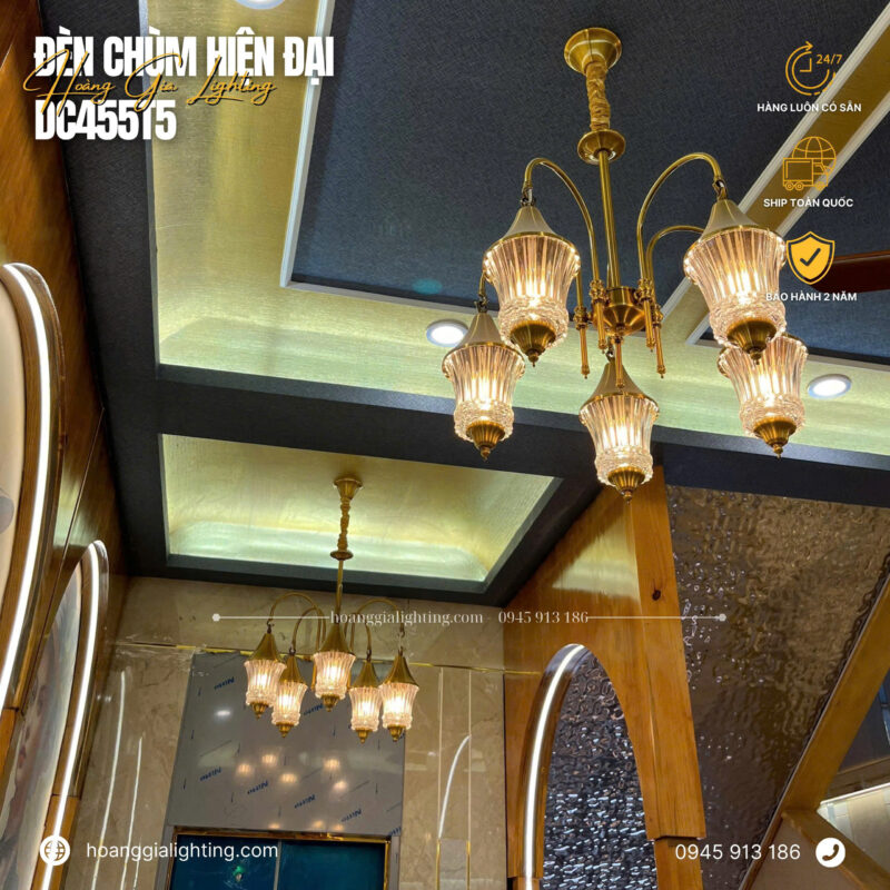 đèn trang trí nội thất của mọi nhà Đèn chùm hiện đại DC455T5