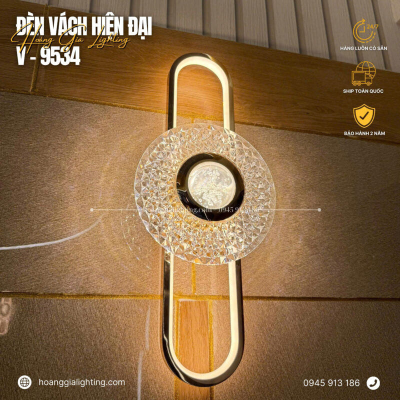 Đèn vách pha lê V-9534/1