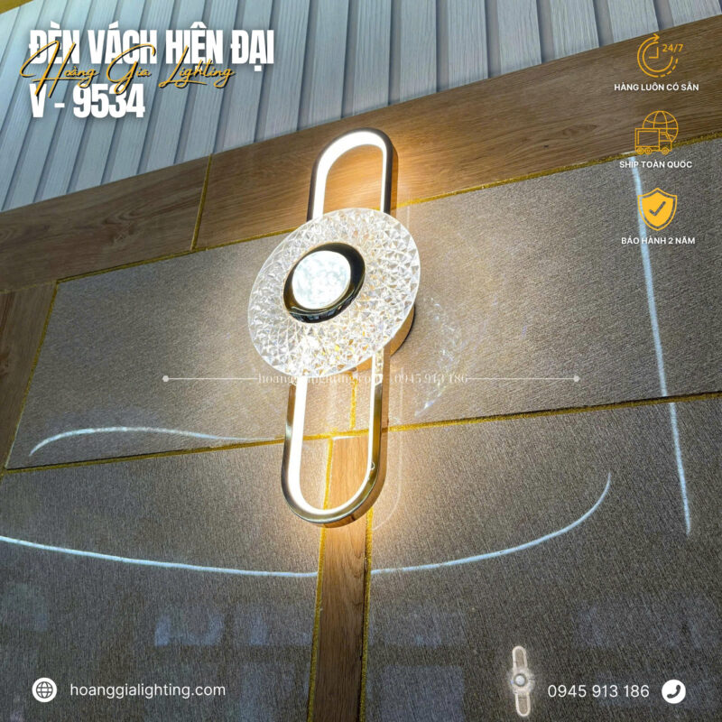 Đèn vách pha lê V-9534/1