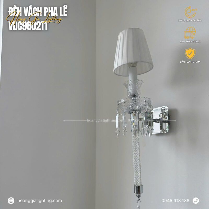 đèn trang trí nội thất của mọi nhà Đèn vách pha lê VDC9802T1