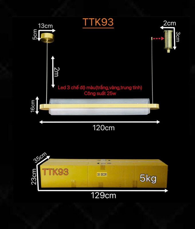 Đèn thả bàn ăn TTK93