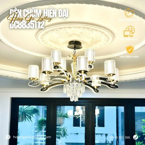 Đèn chùm nến pha lê DC8835T12