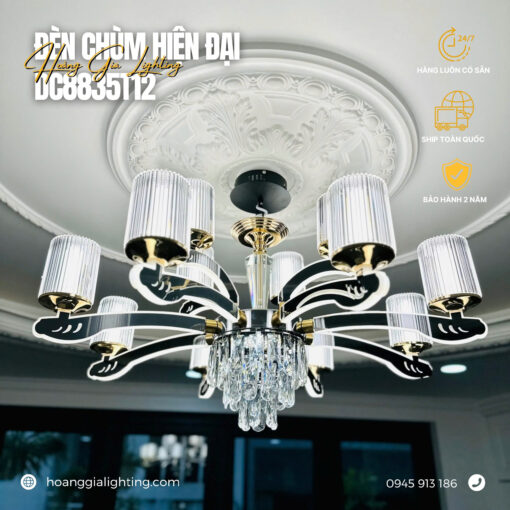 Đèn chùm nến pha lê DC8835T12