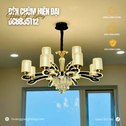 Đèn chùm nến pha lê DC8835T12