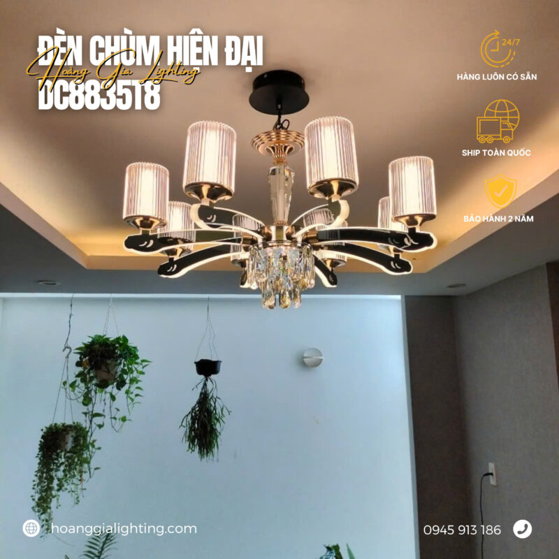 Đèn chùm nến pha lê DC8835T8