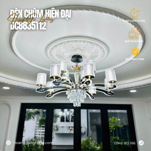 Đèn chùm nến pha lê DC8835T12