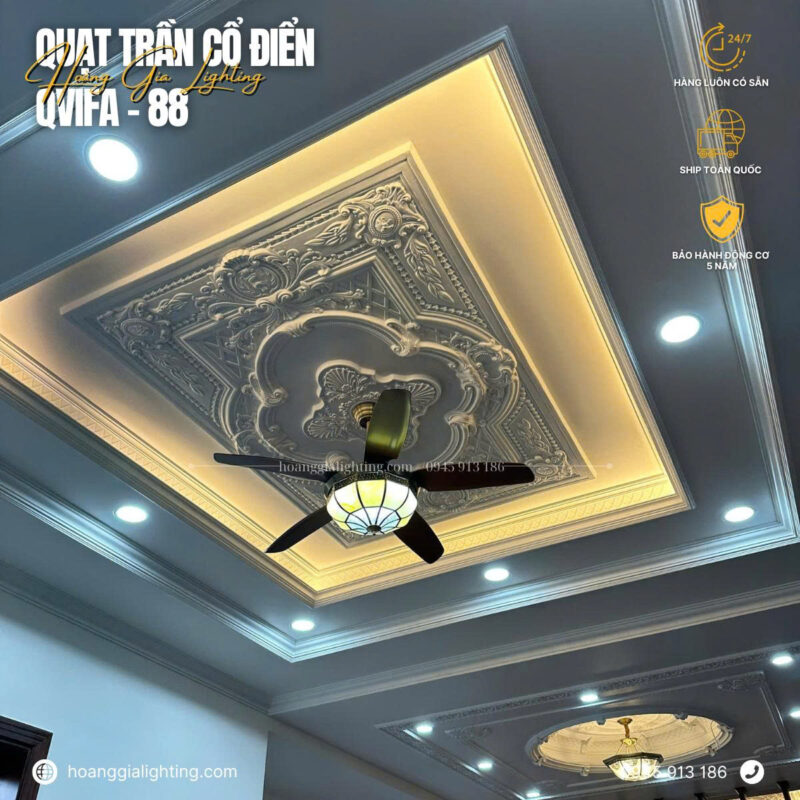 Quạt trần cổ điển QViFa-88