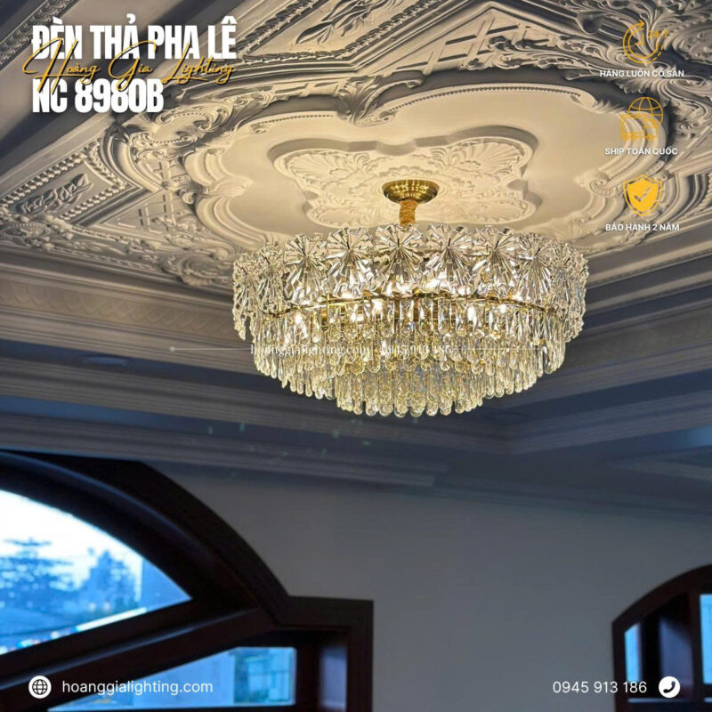 đèn trang trí nội thất của mọi nhà Đèn thả pha lê NC 8980 A