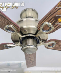 Quạt trần cánh gỗ QT34B