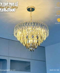 đèn trang trí nội thất của mọi nhà Đèn thả pha lê TPL8163T600