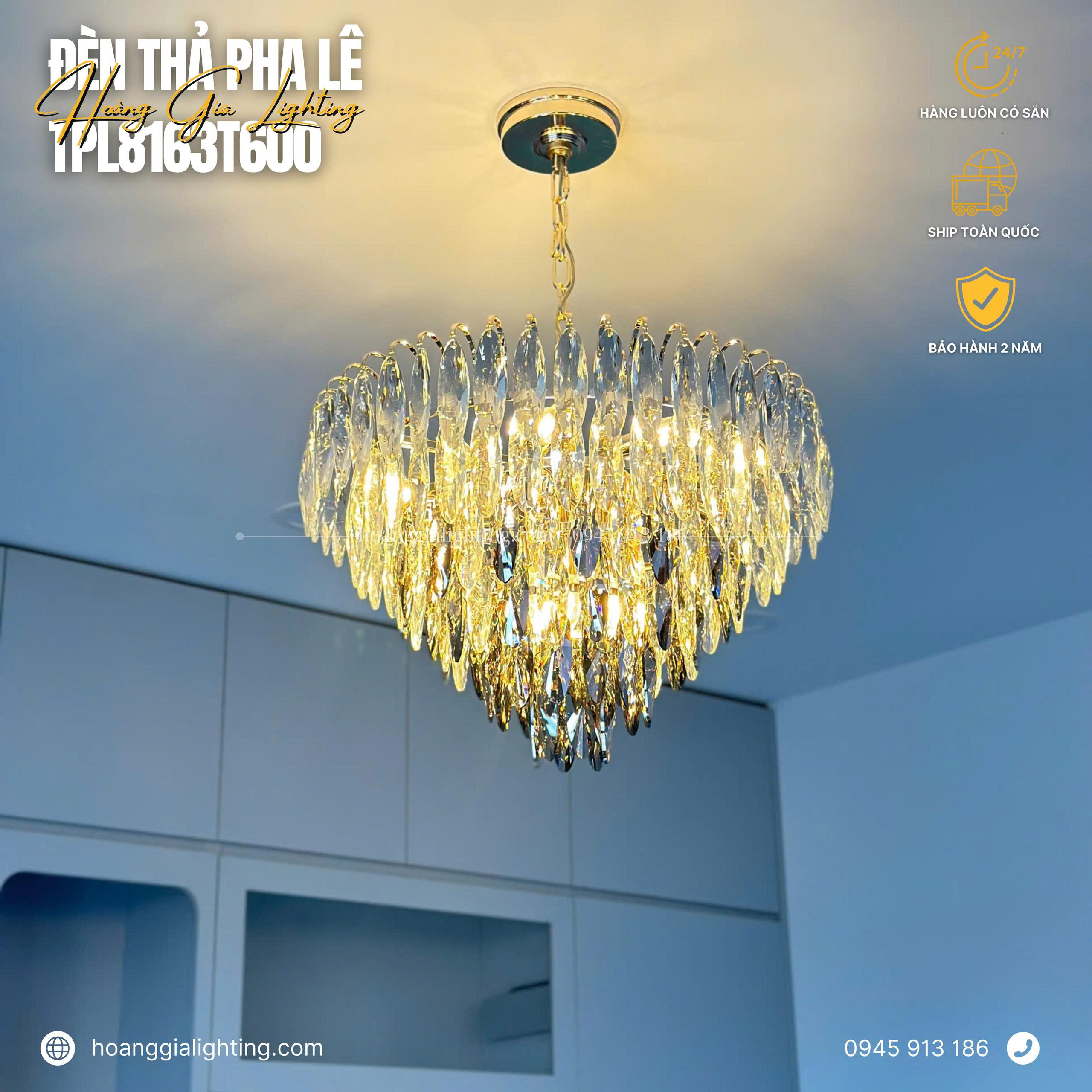 Đèn thả pha lê TPL8163T600 Đèn thả pha lê TPL8163T600