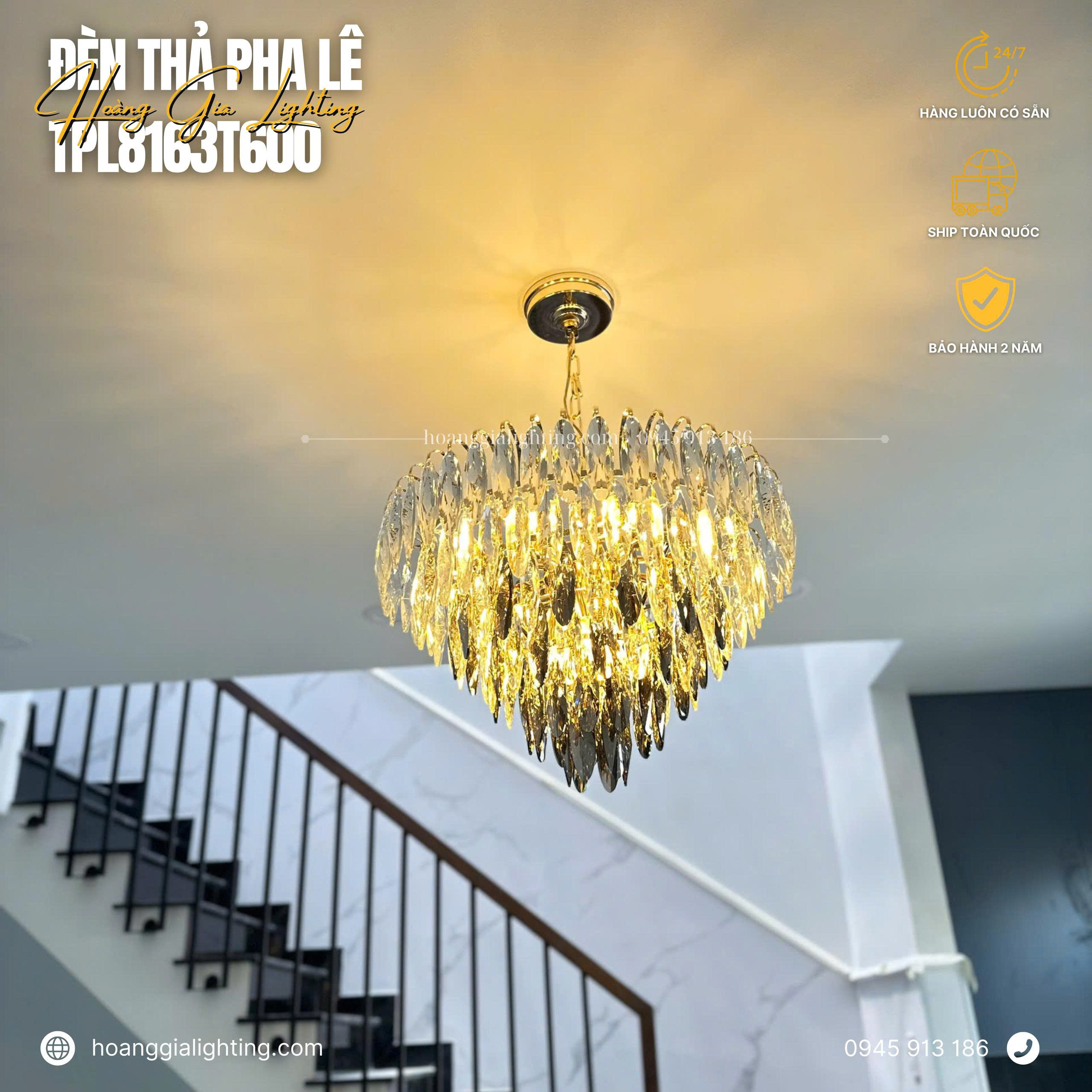 Đèn thả pha lê TPL8163T600 Đèn thả pha lê TPL8163T600
