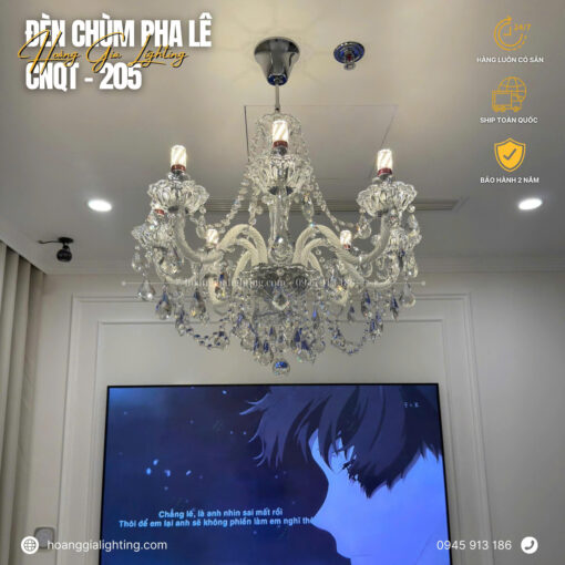Đèn chùm nến pha lê CNQT-205