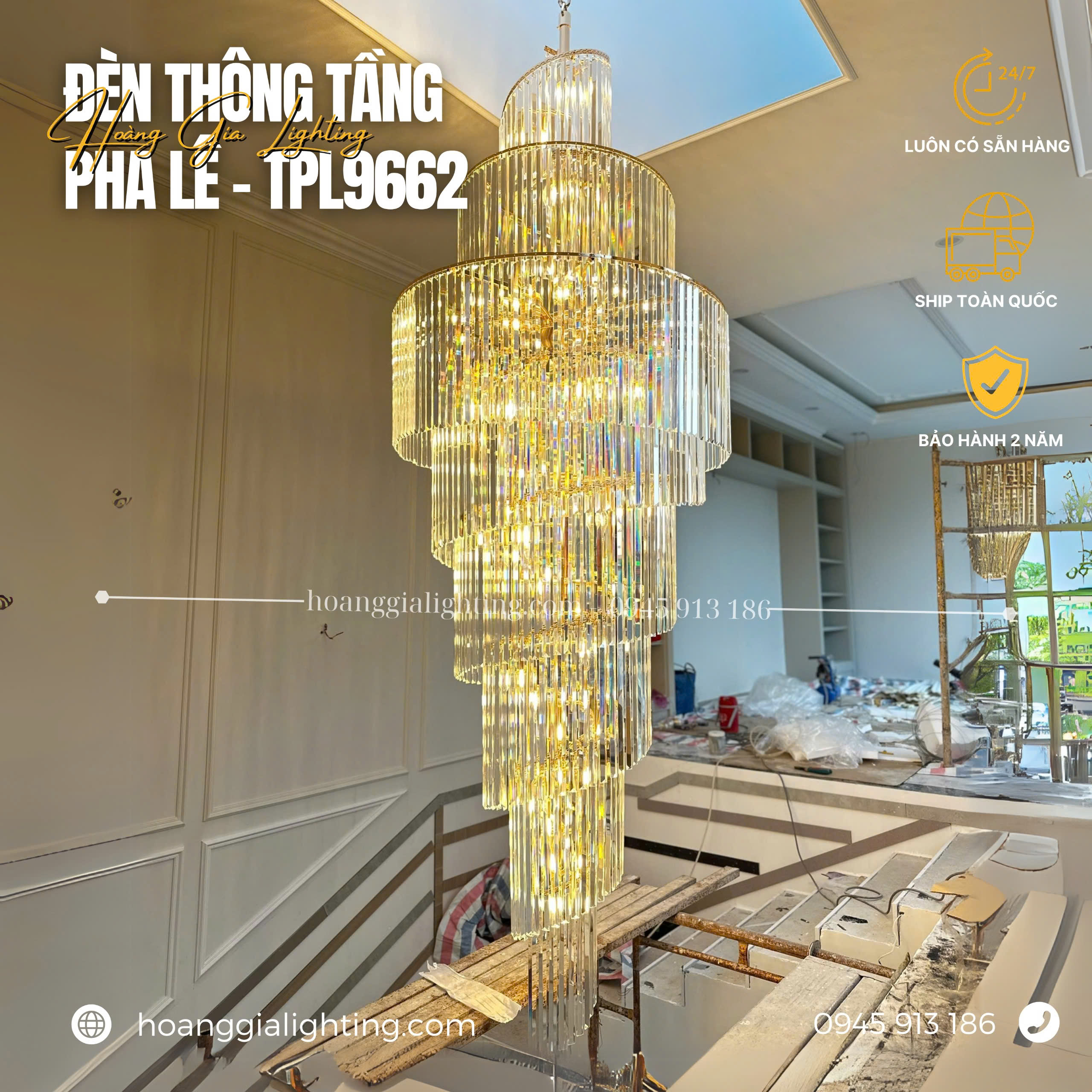 Đèn thả thông tầng TPL9662 Đèn thả thông tầng TPL9662