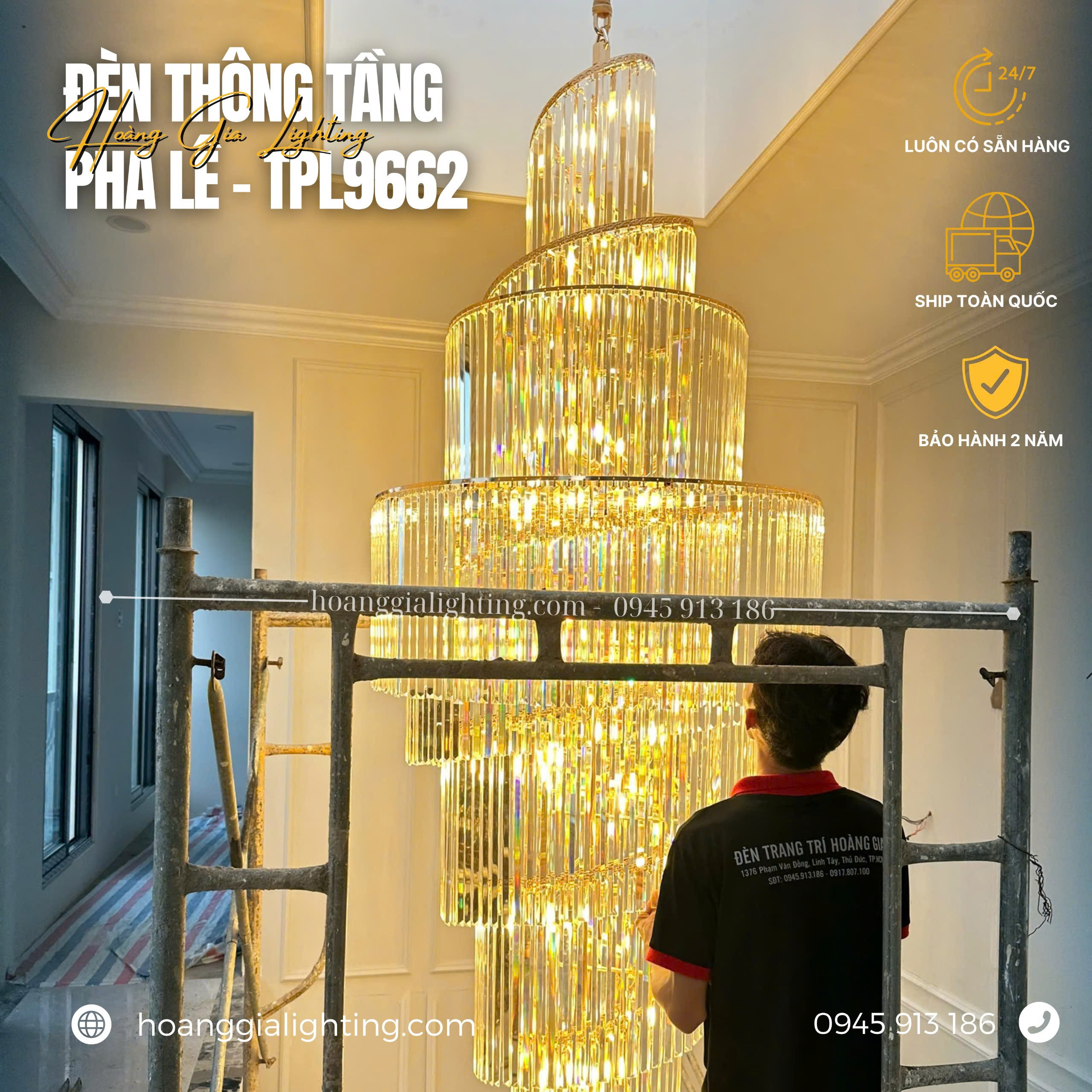Đèn thả thông tầng TPL9662 Đèn thả thông tầng TPL9662