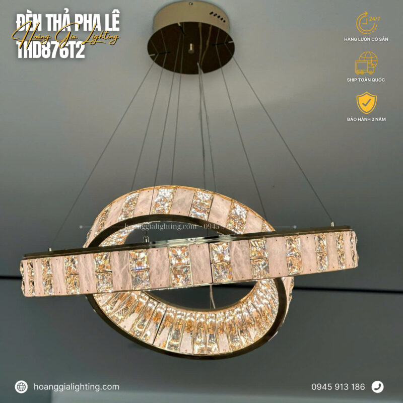 Đèn thả pha lê THD876T2