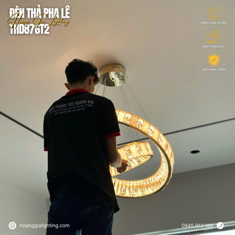 Đèn thả pha lê THD876T2