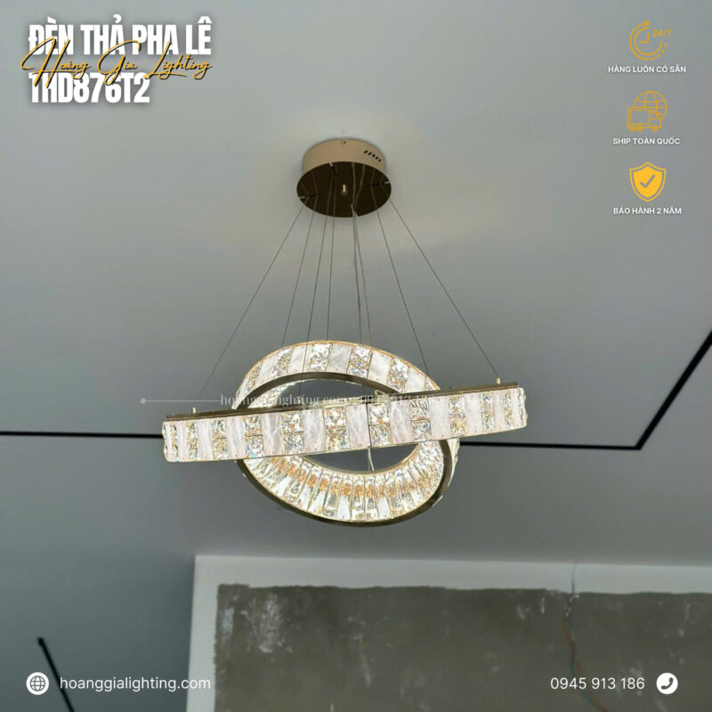 Đèn thả pha lê THD876T2