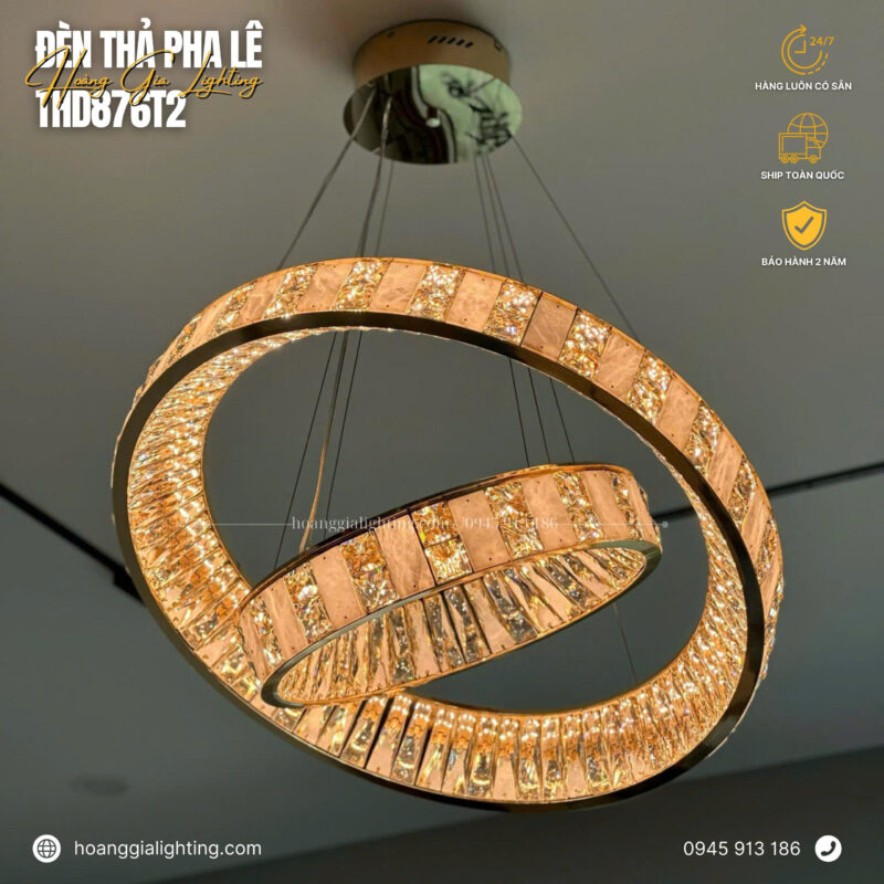 Đèn thả pha lê THD876T2