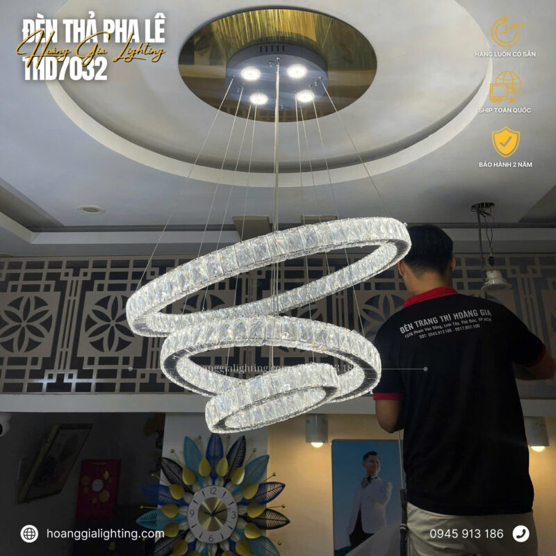 Đèn thả pha lê THD7032T357