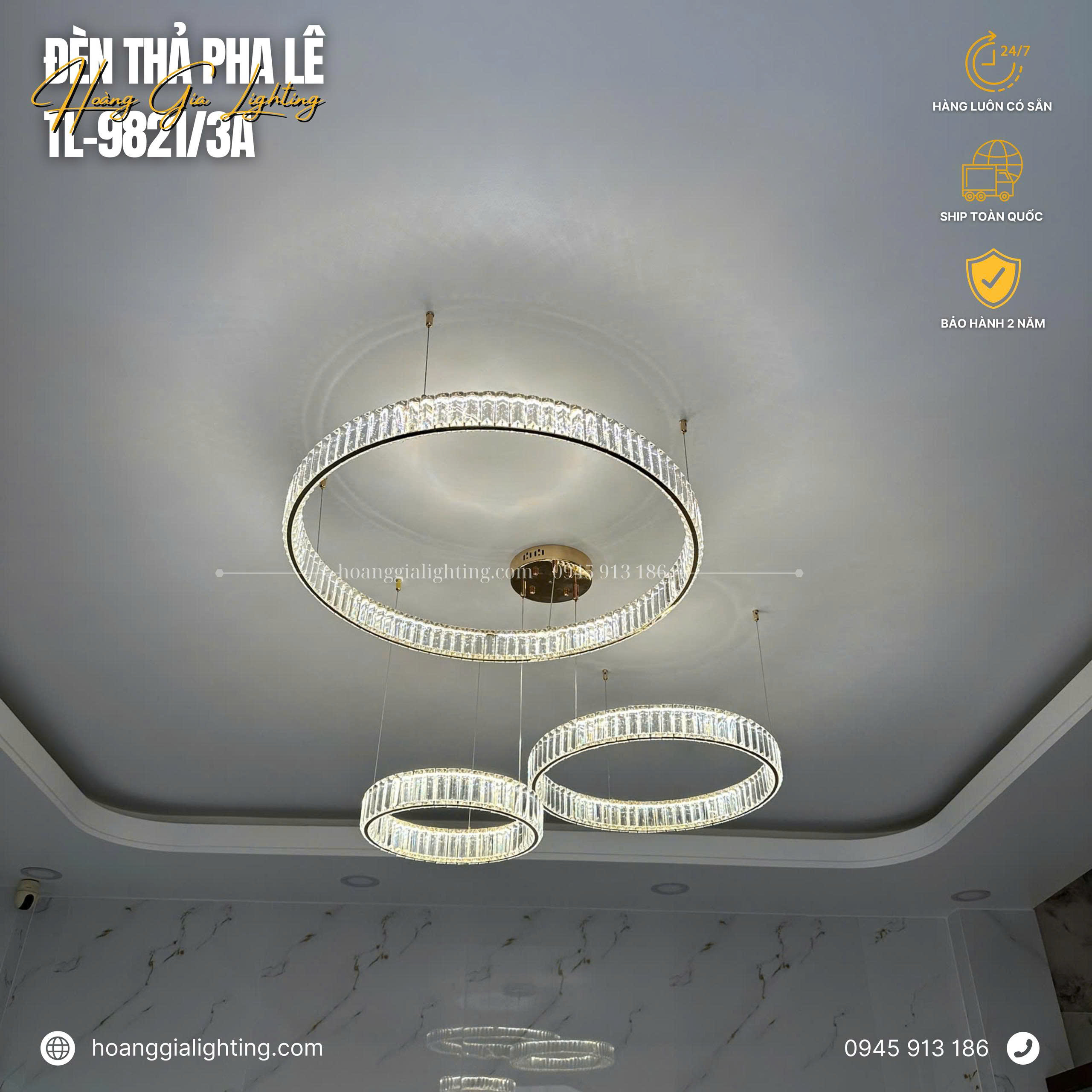 Đèn thả pha lê TL-9821/3A Đèn thả pha lê TL-9821/3A