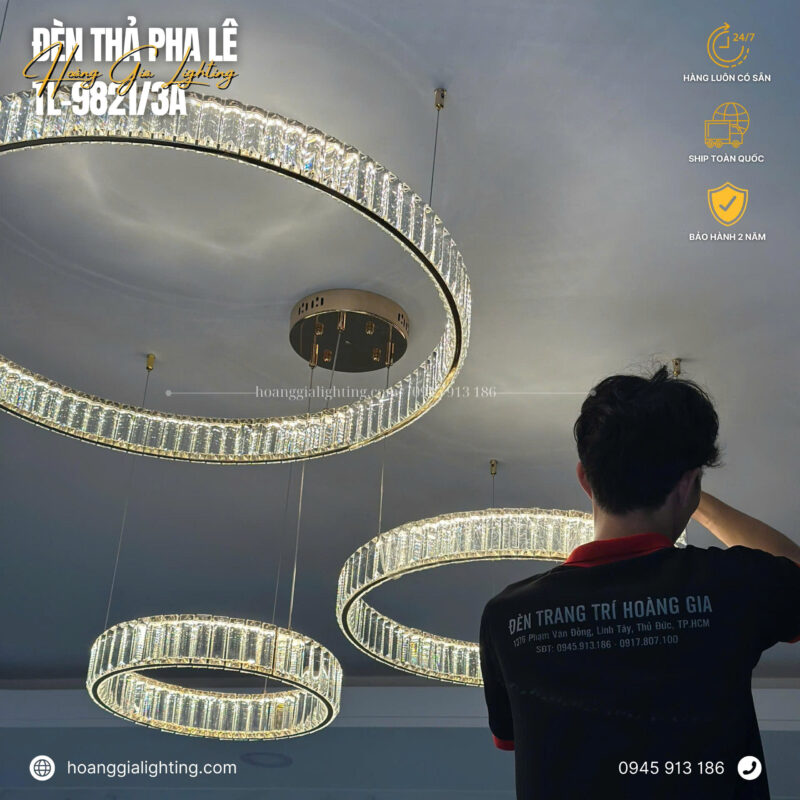 đèn trang trí nội thất của mọi nhà Đèn thả pha lê TL-9821/3A