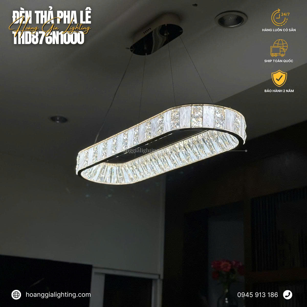 Đèn thả pha lê THD876N1000 Đèn thả pha lê THD876N1000